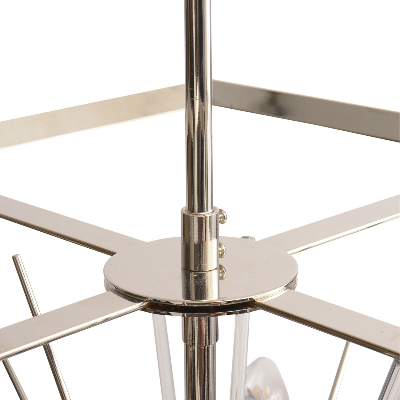 Polished Nickel Starburst Pendant Light | Small